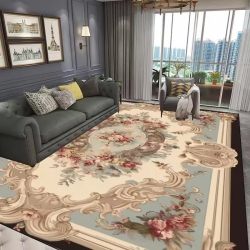 Imitated Cashmere Crystal Velvet Material Floor  Machine Washable Area Mat