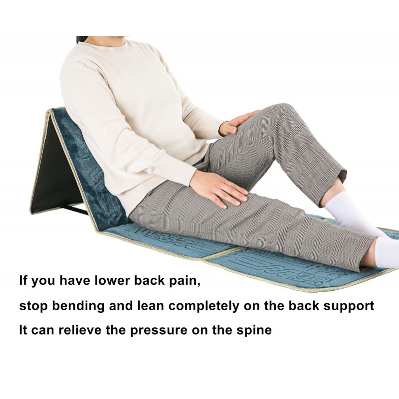  Islamic Thick Padded Soft Foldable Travel Prayer Mat With Back Support   