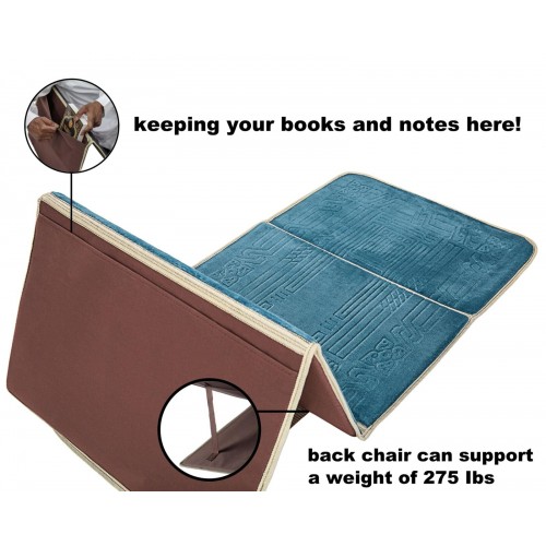  Islamic Thick Padded Soft Foldable Travel Prayer Mat With Back Support  