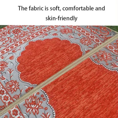Machine Woven Foldable Chenille Portable Jacquard Prayer Mat