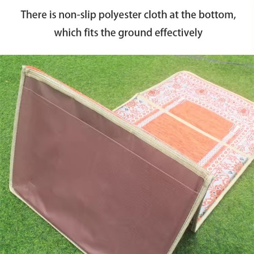 Machine Woven Foldable Chenille Portable Jacquard Prayer Mat