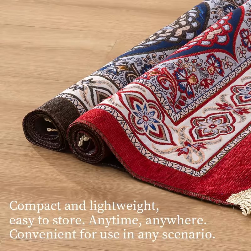 Thick Soft Islamic Weaving Jacquard Prayer Mat 