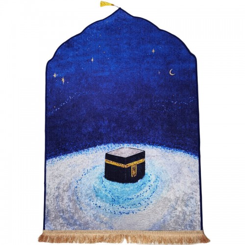 Soft Golden Diamond Velvet Muslim Non-slip Prayer Mat